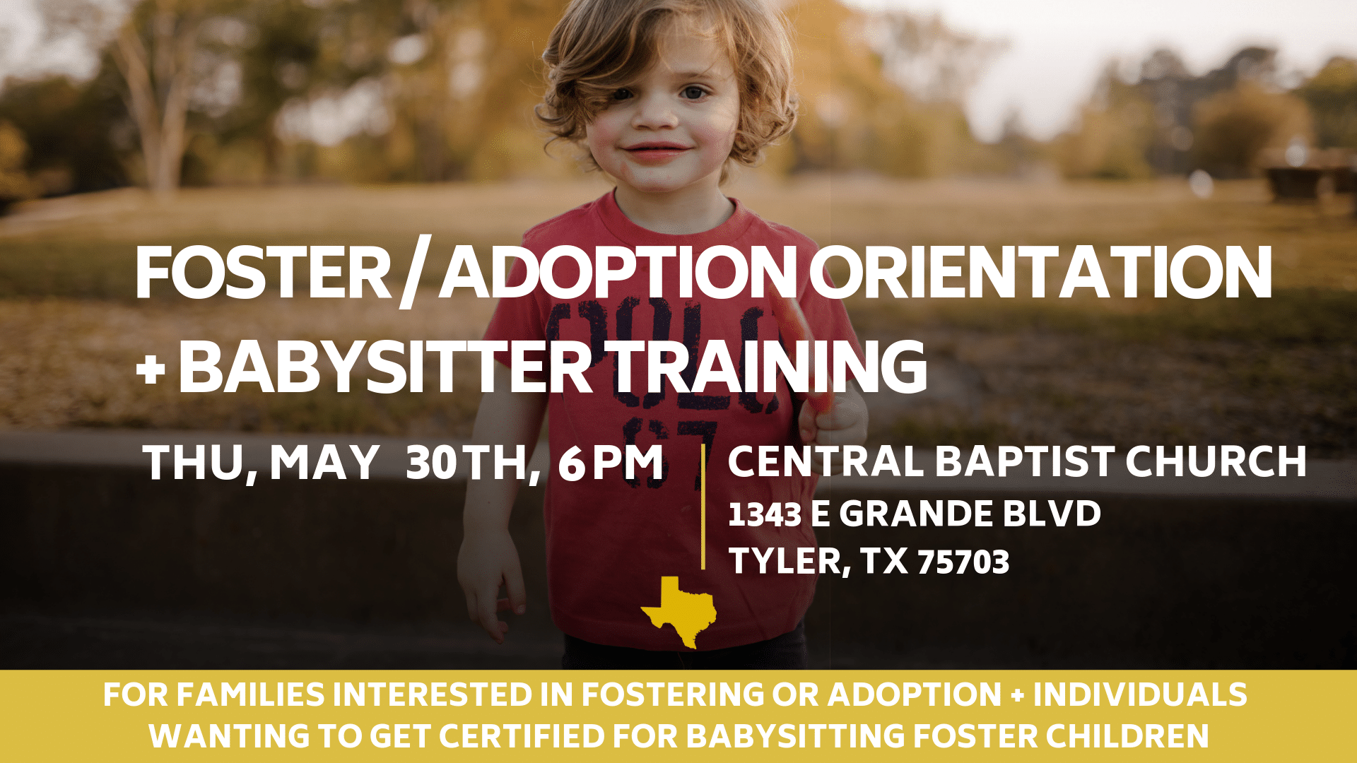 Foster / Adoption Orientation & Babysitter Certification/Trauma Informed Care